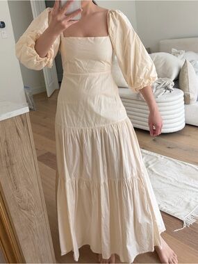 l*space Bahia Cream Puff-Sleeve Maxi Dress